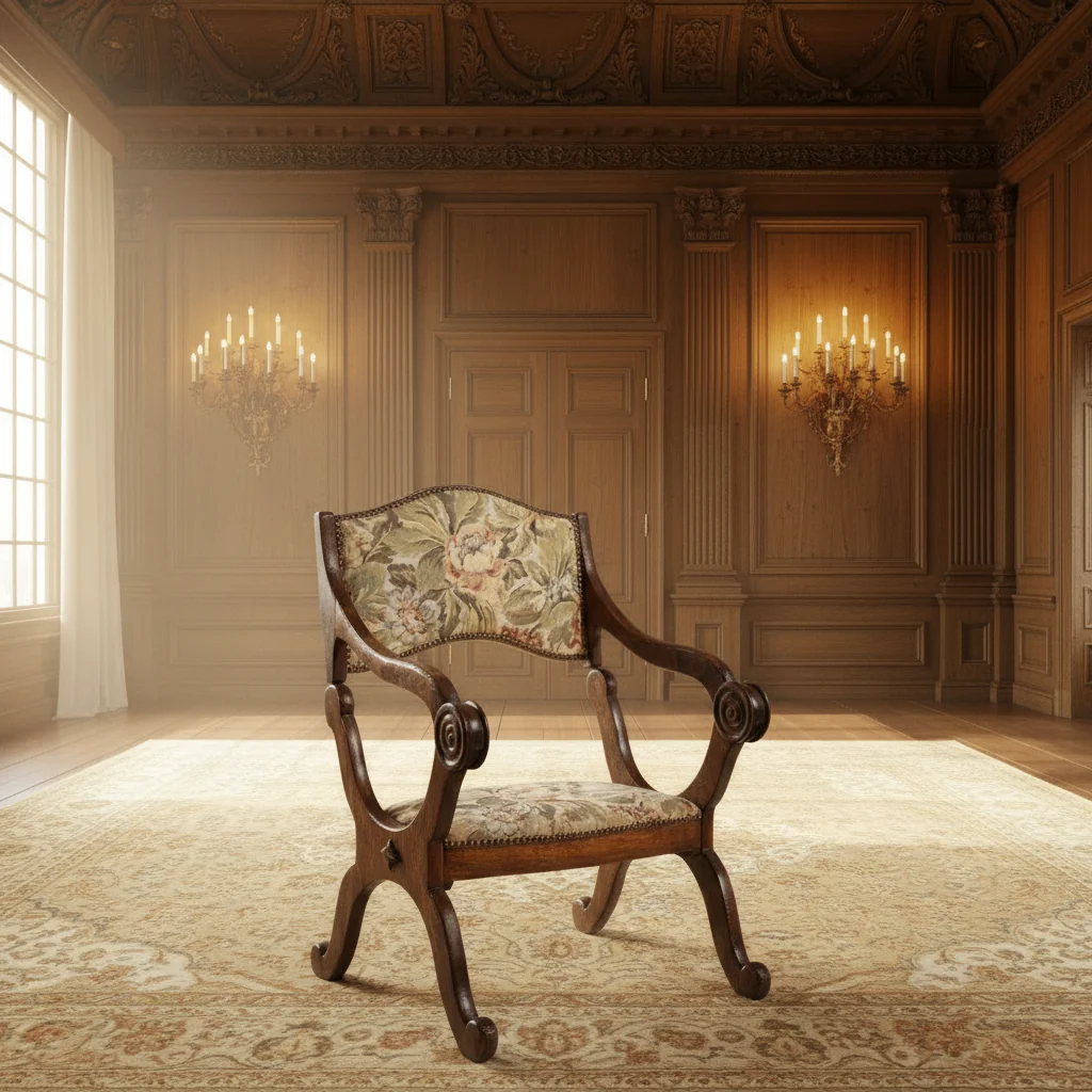 Regency Floral Tapestry Armchair, Circa 1860