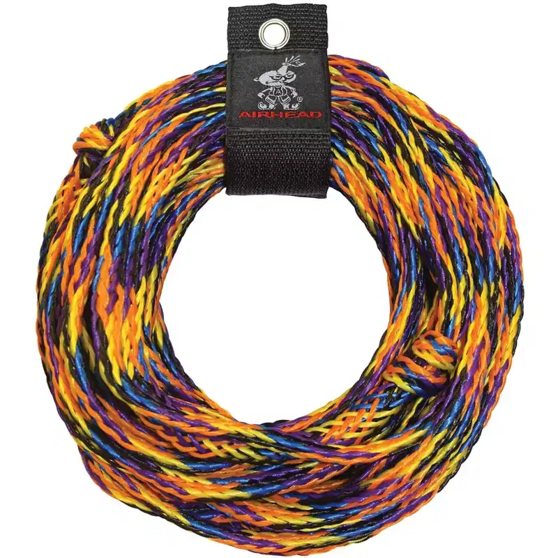 AIRHEAD AHTR-60 60 Foot Length 2375 Pound Tensile Strength 2 Rider Tube Tow Rope