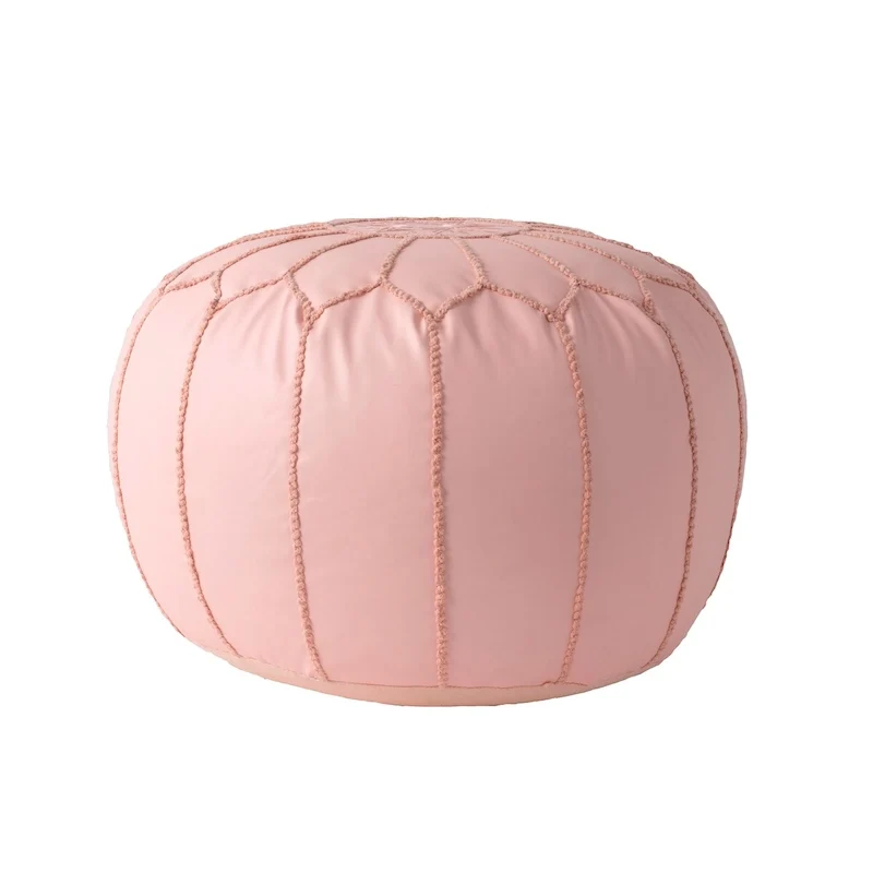 Nuloom Classic Moroccan Lightweight Faux Leather Ottoman Pouf