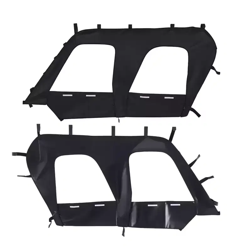 VEVOR Cab Enclosure Upper Doors, Compatible with Kawasaki Teryx4 2012-2022, Windproof & Waterproof Upgraded Zipper UTV Soft Side Window Kit,Black