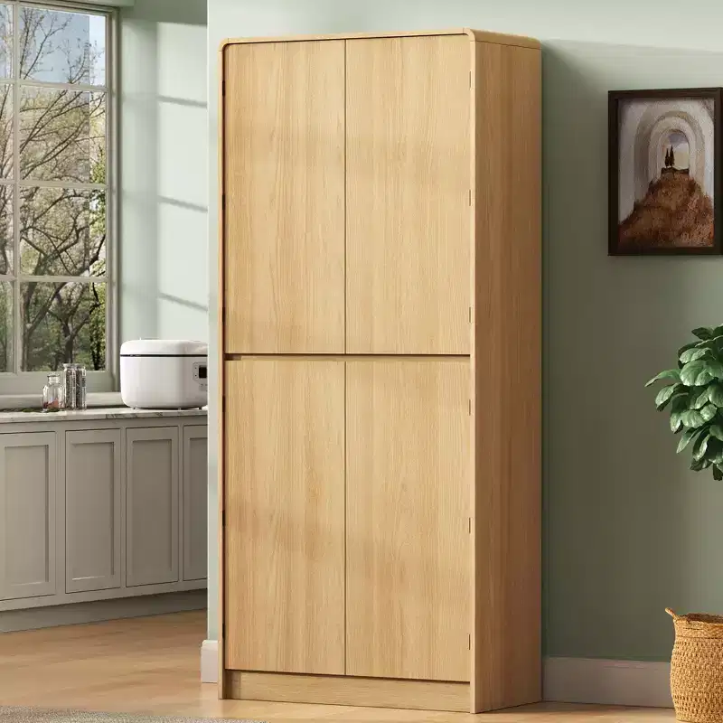 GDFStudio 72 Tall Modern Minimalist Kitchen Pantry Cabinet with 4 Doors, 8 Door Shelves and 3 Adjustable Shelves