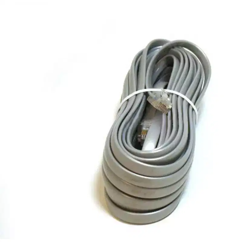 Monoprice Phone cable - 25 Feet - Silver Satin Color, RJ12 Connectors (6P6C), Straight, Flat Cable Body For Data
