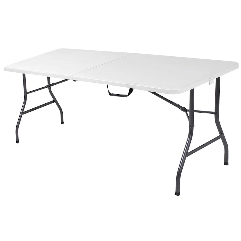 COSCO Deluxe 6 ft. Fold-in-Half Indoor & Outdoor Blow Molded Folding Table