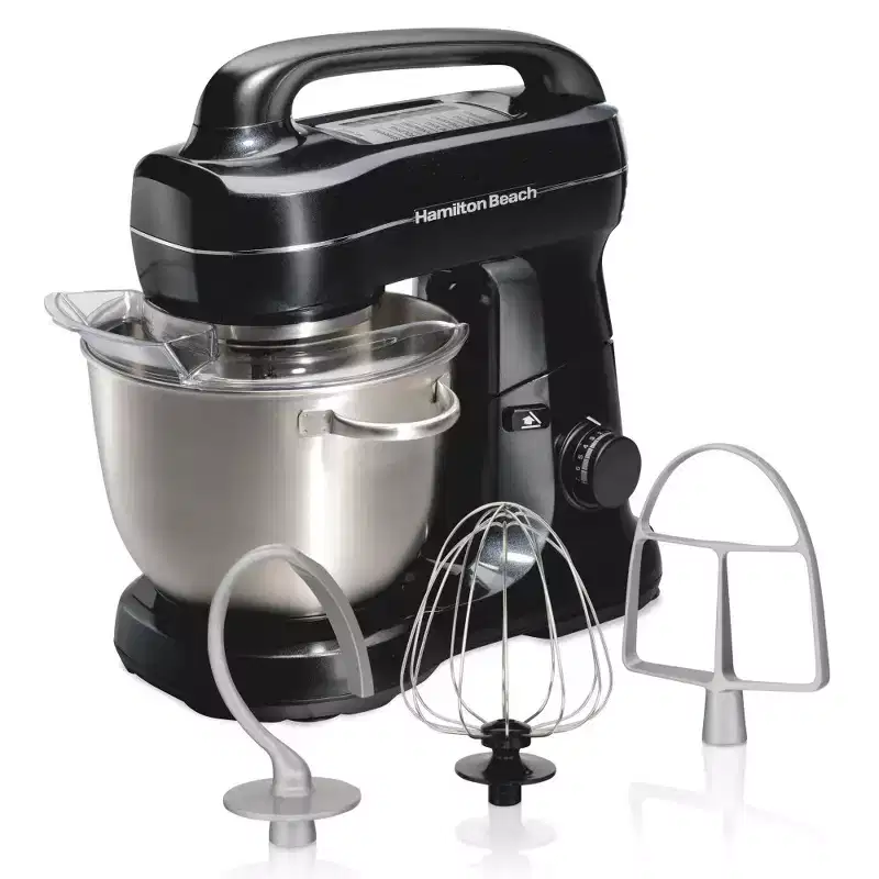 Hamilton Beach 7-Speed Hand Mixer - Black: 300W Metal Stand Mixer, Dishwasher-Safe Parts, 1-Year Warranty
