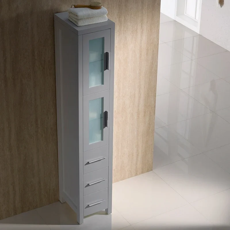 Fresca Torino 68-1/8 Plywood Free Standing Bathroom Linen Tower