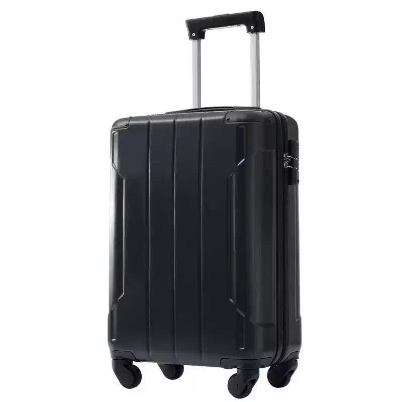 NAYSAYE Hardshell Luggage 20 Inch Lightweight ABS Carry On Suitcase with Double Spinner Wheels and TSA Lock for Travel, Black, 13.6*8.3*21.5