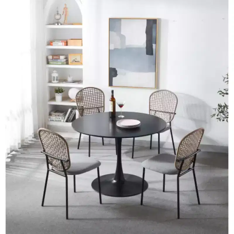 Set of 4 Fluffy Swivel Vanity Chair, Height-Adjustable ,Dining Chair,Coffee Chair