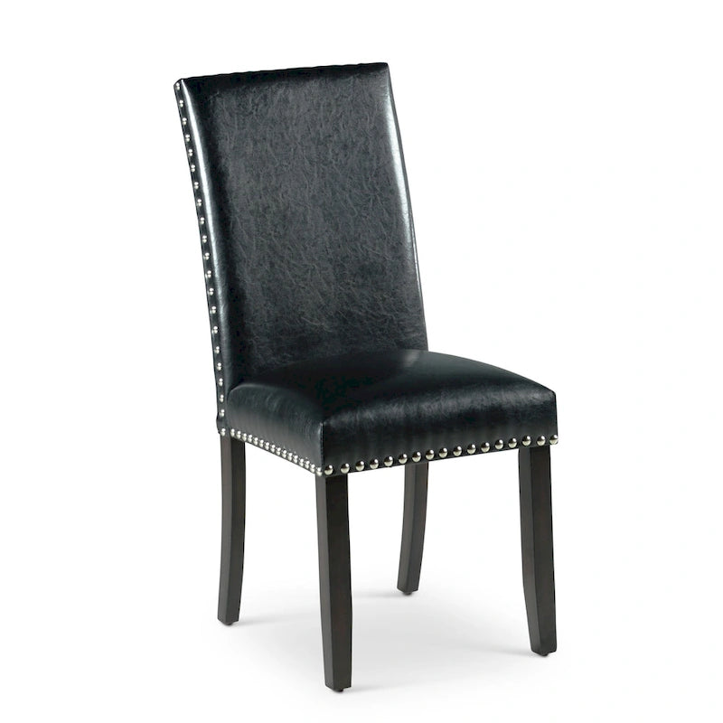 Steve Silver Winlock Faux Leather Dining Chair with Nailheads, Set of 2