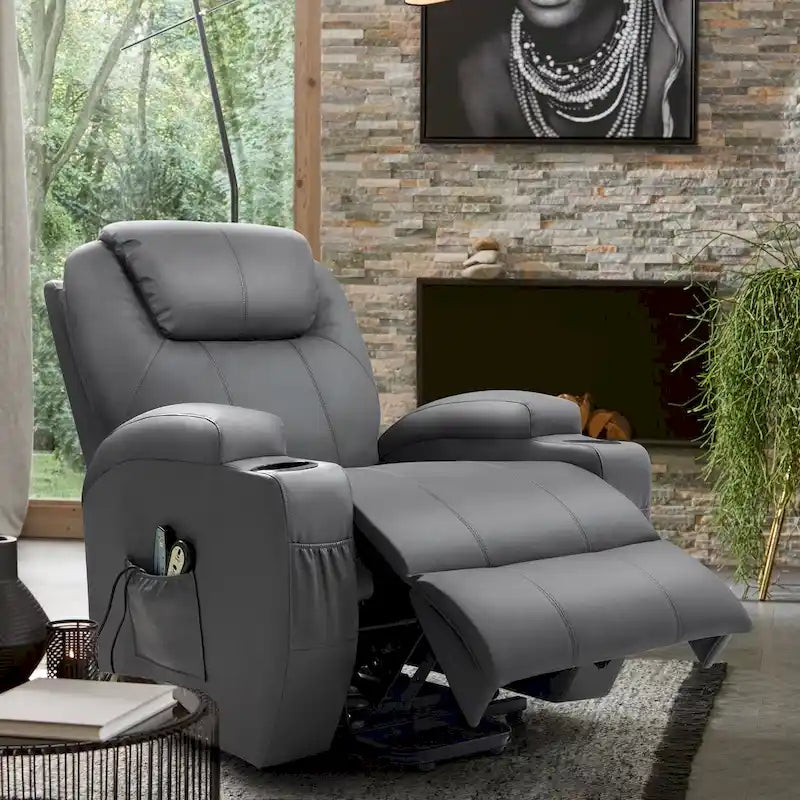 Homall Faux Leather Power Lift Recliner Chair with Massage