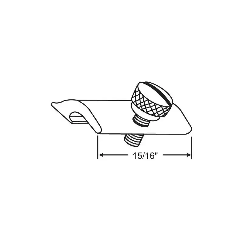 Brixwell Door Window Panel Clip, 15/16 Length, Includes Screws, Metal Material With Black Finish