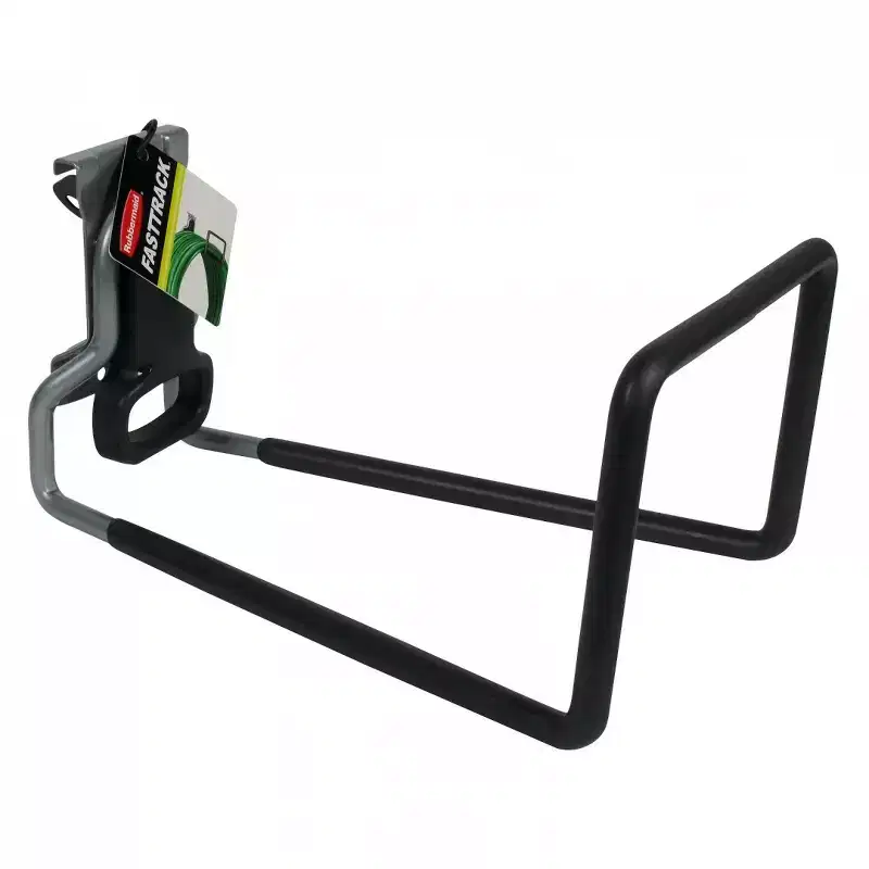 Rubbermaid FastTrack All in 1 Rail Garage Storage System Water Hose Hook, Black