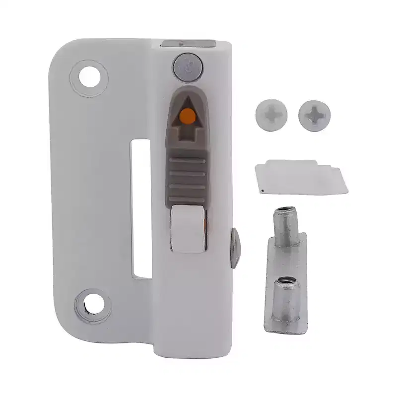 Brixwell Right Hand Angel Ventlock, Dual Action, Steel Material, 2-3/8 Length, White Finish