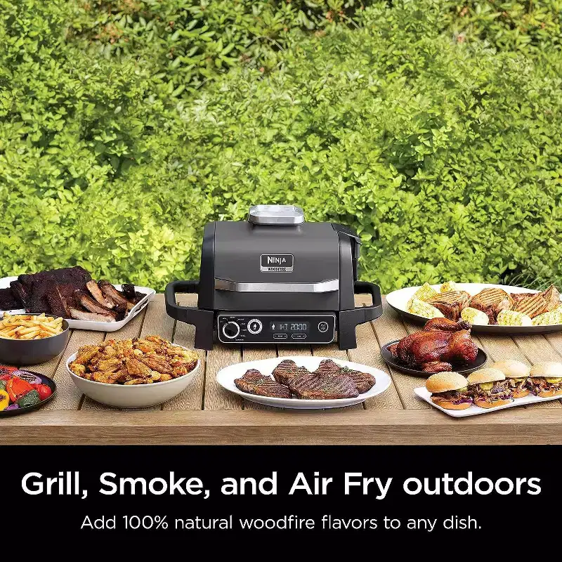 Ninja Woodfire Outdoor Grill & Smoker, Grey (OG701) - Manufacturer Refurbished