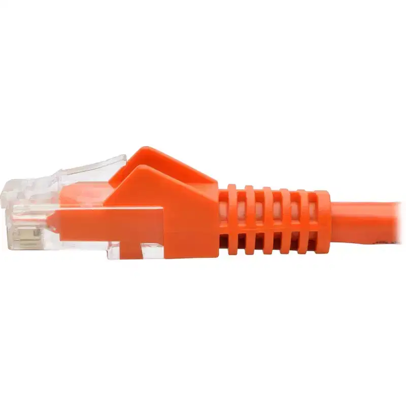 Tripp Lite Cat6 Gigabit Snagless Molded UTP Patch Cable, Orange, 6 ft (N201-006-OR)