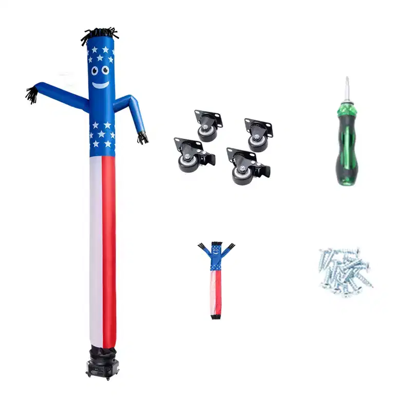 VEVOR Inflatable Tube Man with Blower, 10 ft Tall, Wacky Waving Wind Flying Inflatable Dancing Tube Guy with 3/4 HP IPX3 Waterproof,Multicolor