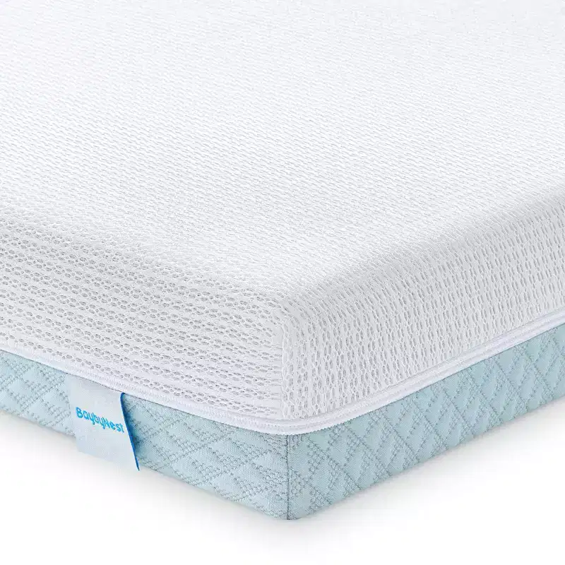 BaybyNest Crib Mattress 52x27.5x6 with Lyocell Cover - Dual-Sided Comfort, Breathable Gel Memory Foam Inner & Washable Cover, Fits Standard Cribs