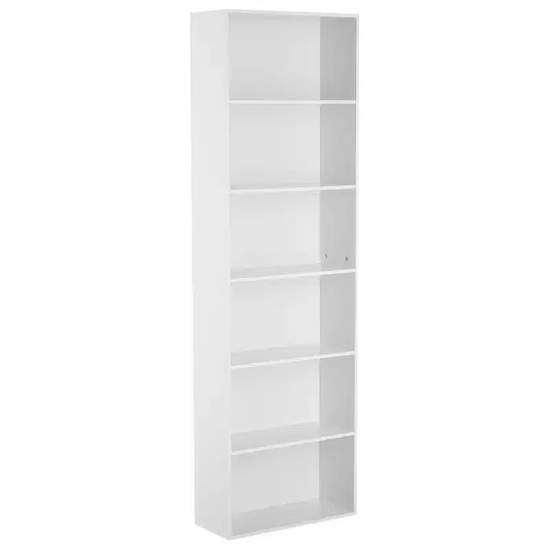 COZONY 6-Tier Tall Wooden Bookcase, Open Standing Bookshelf for Home Office Display Storage