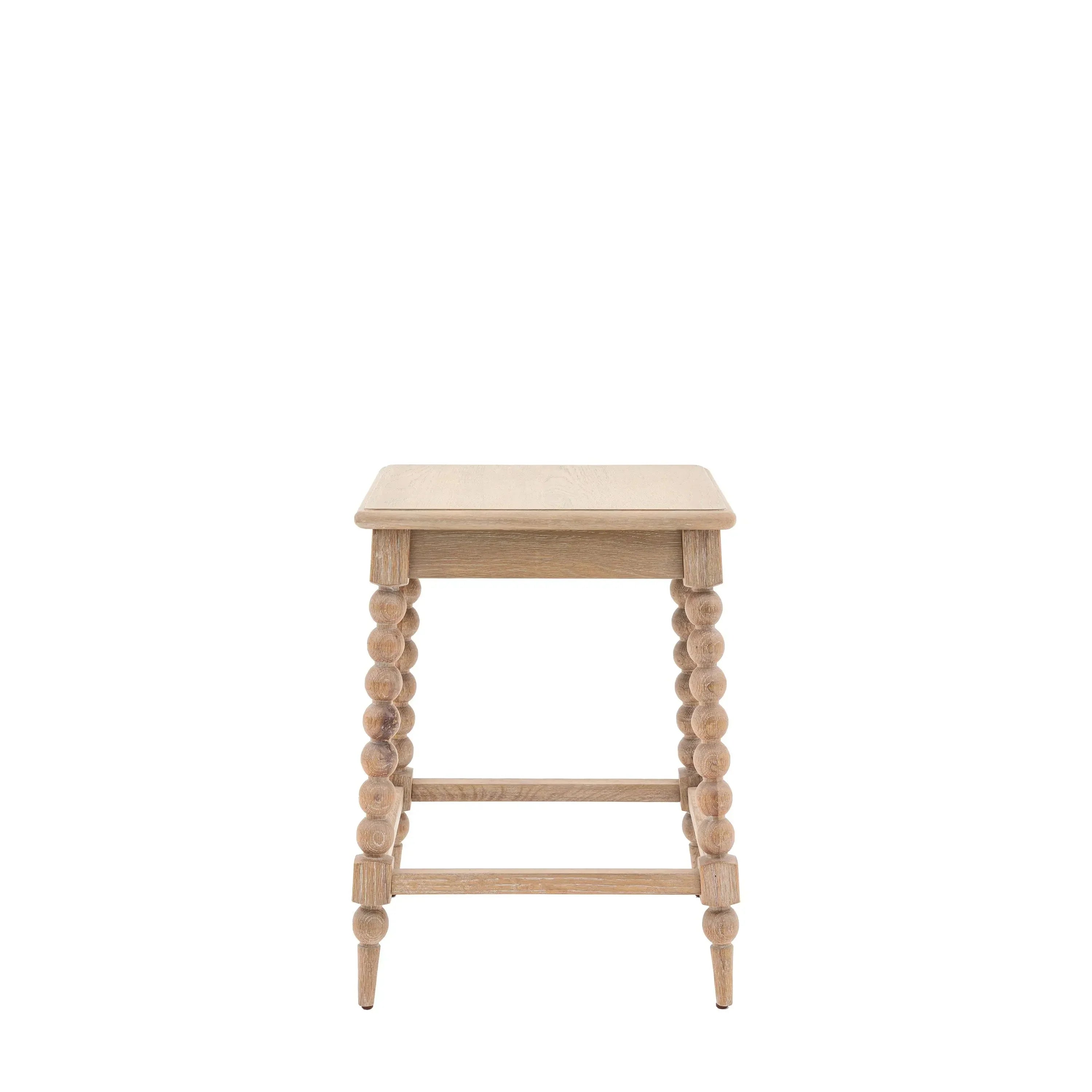 Square Oak Side Table