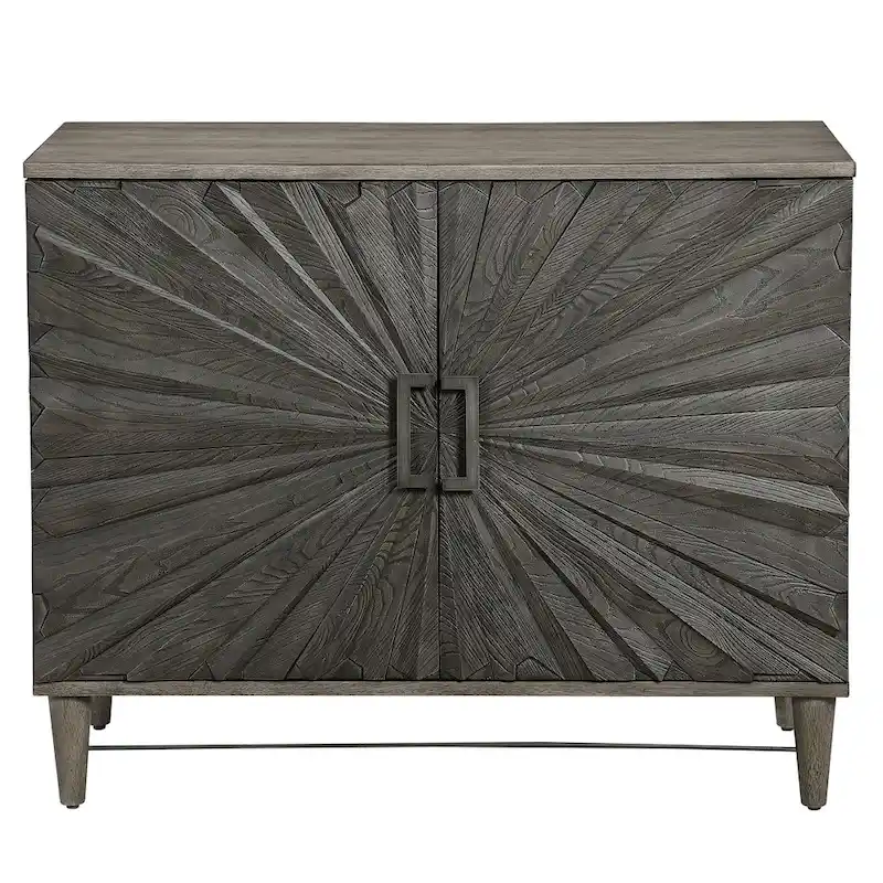 Uttermost Shield Grey Oak 2-door Cabinet