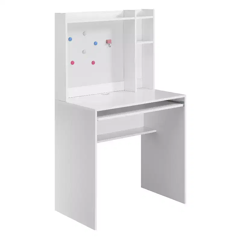 HomeStock 29 in.H Gray Color Wood Computer Desks with Open Storage Shelf