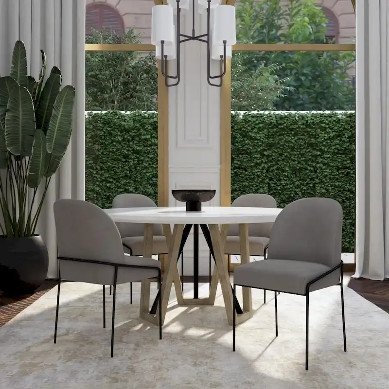 Modern Velvet Upholstered Dining Chair- single pack