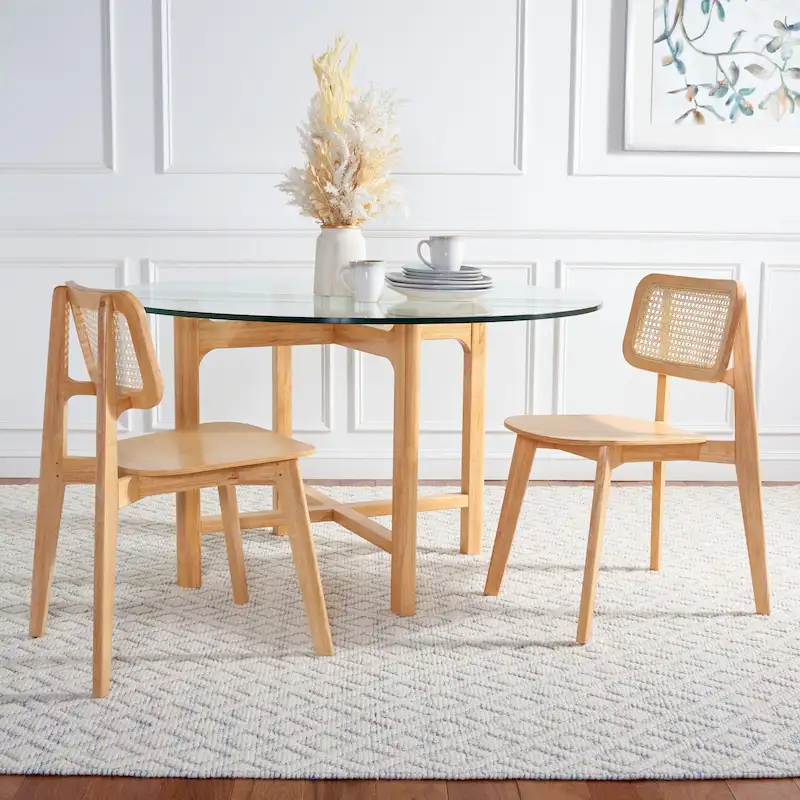 SAFAVIEH Luz Cane Dining Chair - 17 W x 20 D x 32 H - 17Wx20Dx32H