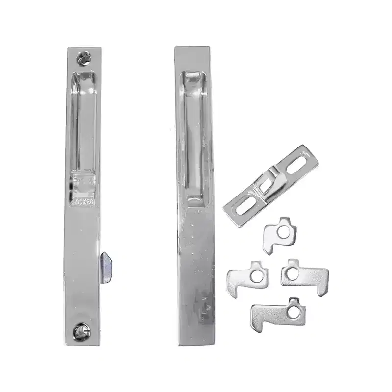Brixwell 13-192 Patio Door Handle Set With Cams And Keeper Chrome Finish