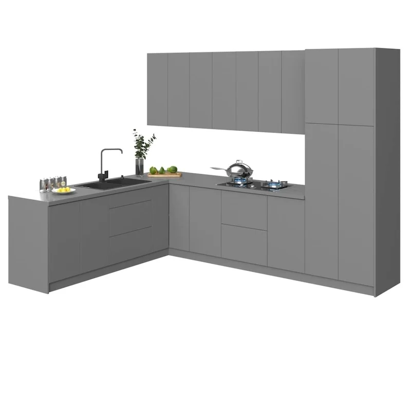 Kitchen Harmony Collection Gray & Black Color Base Size 8x10Ft Wide - 126x96
