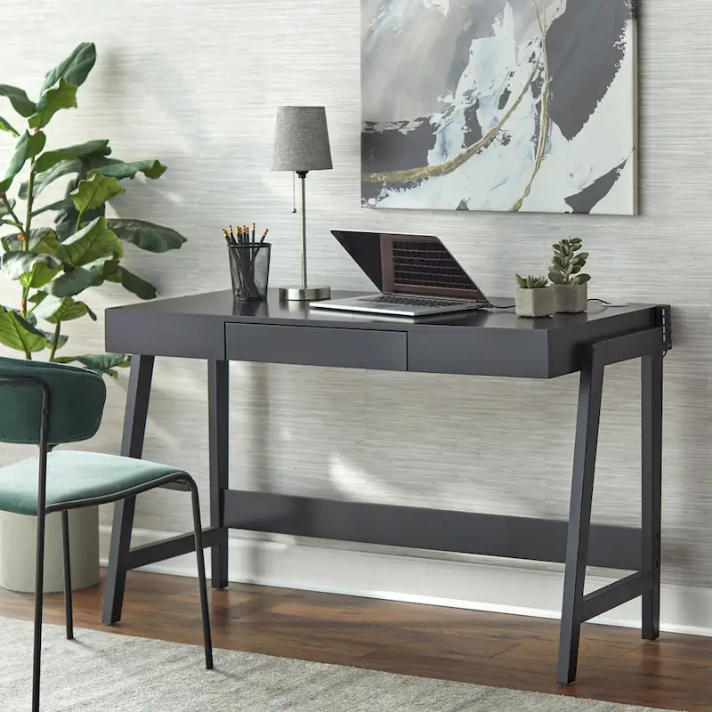 Modernist Rectangular Tech Integrated Desk