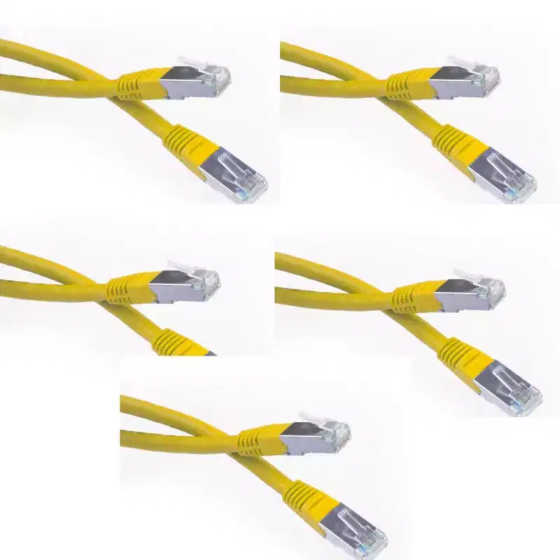 Impecca 6 FT. CAT6 RJ45 Network Patch cord sheilded Cable, Yellow, 5-Pack