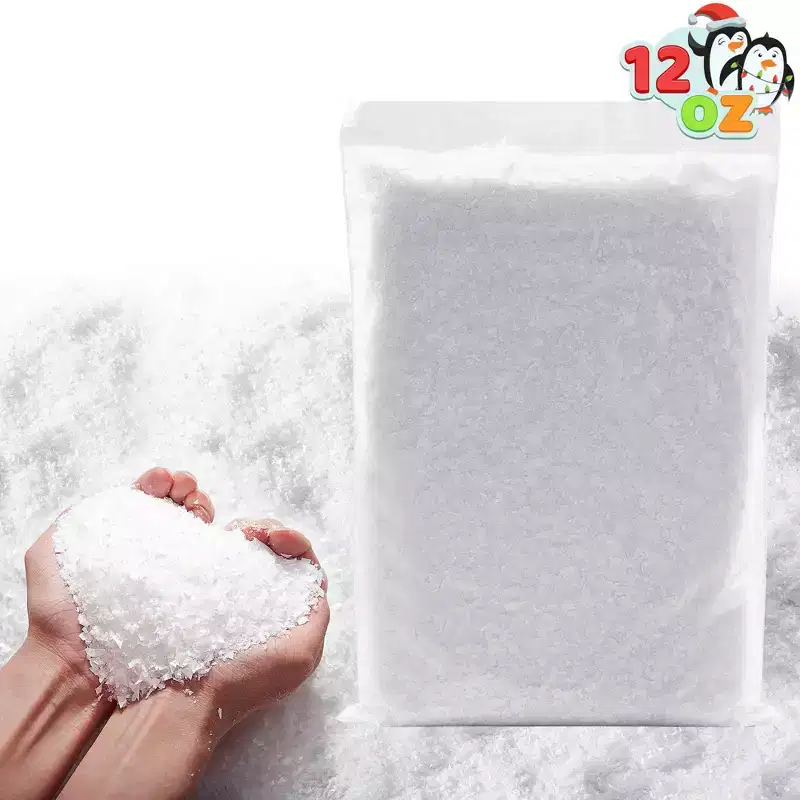 Joyfy 12 Oz Artificial Snow, 320g Plastic Fake Snowflakes for Christmas Tree Decoration Holiday Decor and Winter Displays