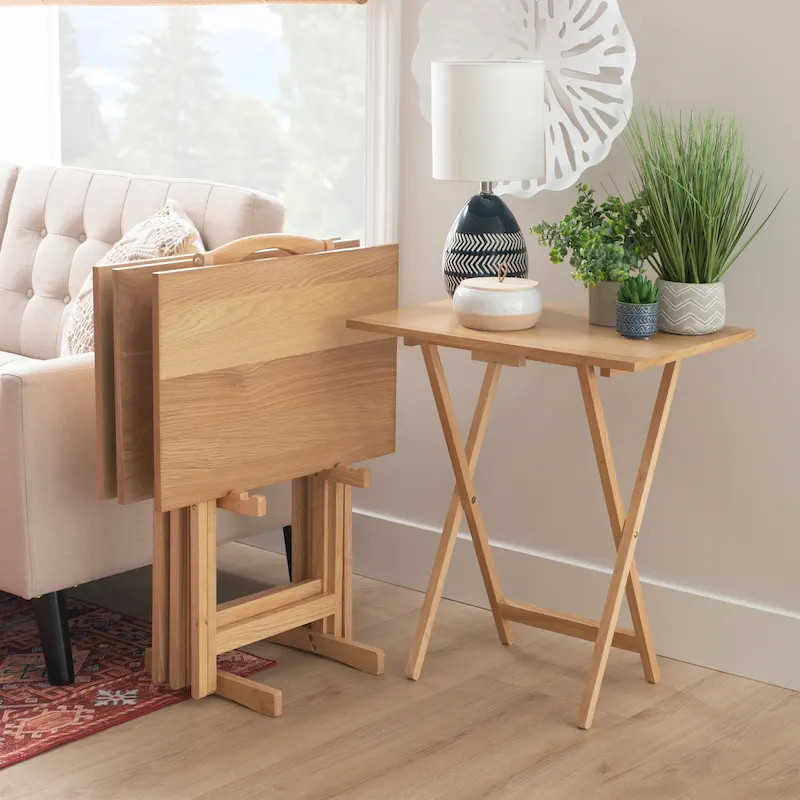 Gerard 4-piece Plank-style Tray Tables
