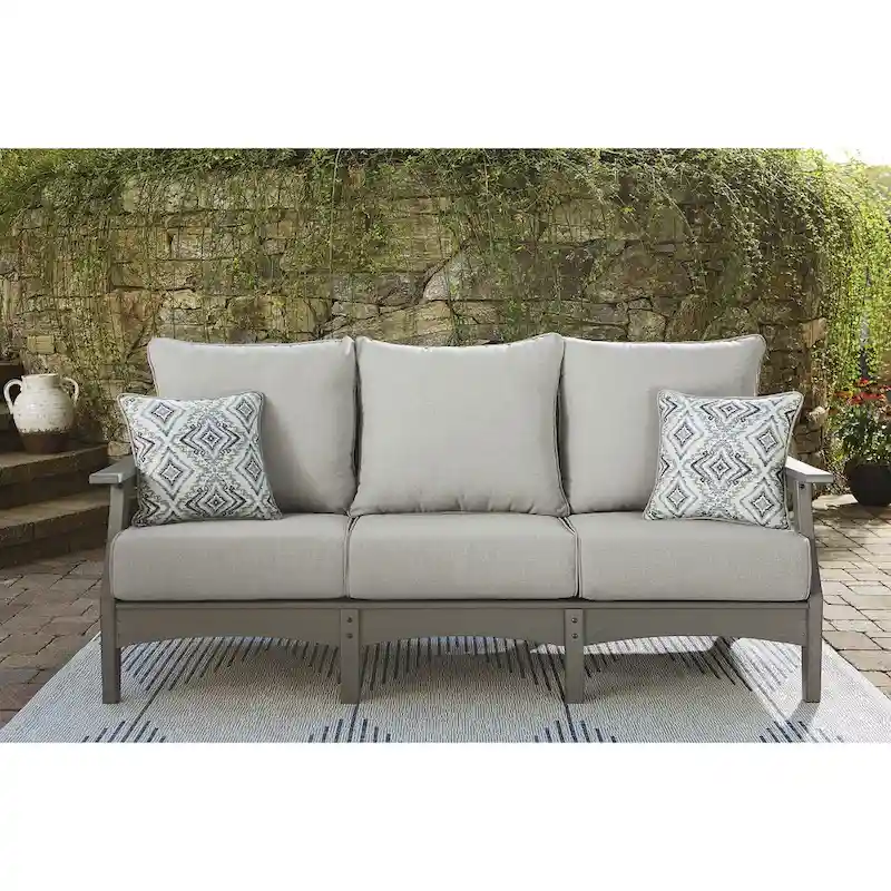 Signature Design by Ashley Visola Gray 3-Piece Outdoor Package - 80W x 33D x 37H