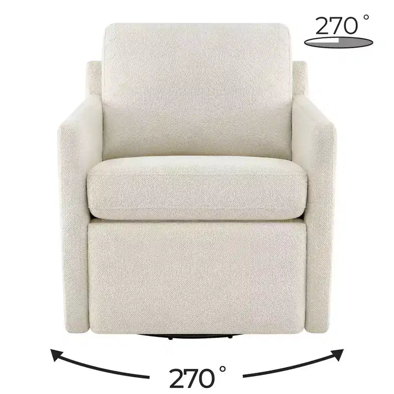 Spruce & Spring Power Swivel Accent Chair Wall Hugger with Electric Footrest