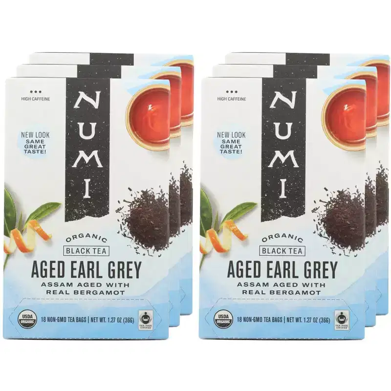 Numi Aged Earl Grey Bergamot Black Tea - Case of 6/18 Bags