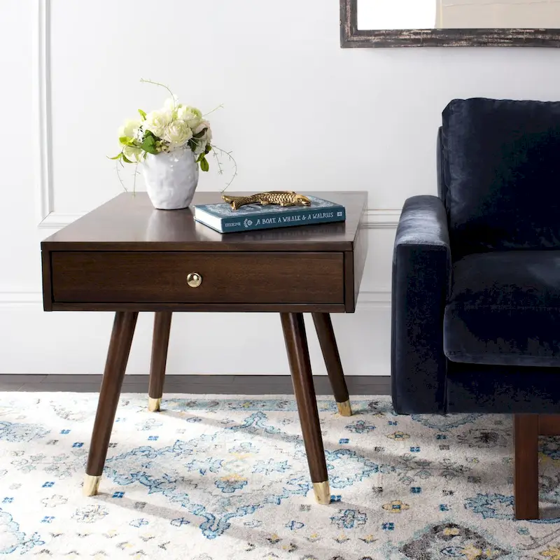 Sunny Mid-Century Gold Cap End Table - 24 x 24 x 22.3 - 24Wx24Dx22H