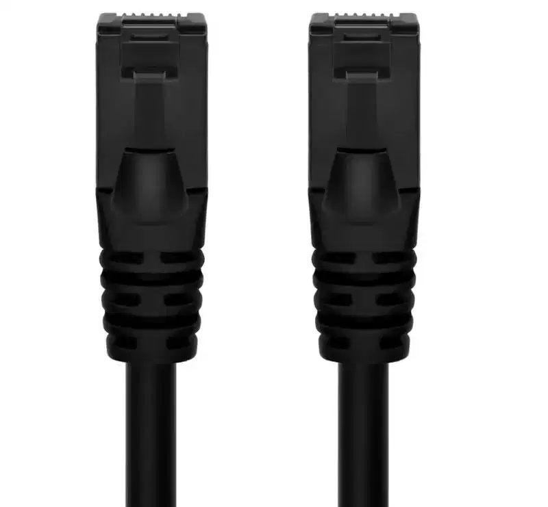 Monoprice Cat6A Flexible TPE Patch Cable - 2 Feet - Black | UTP, 24AWG, 500MHz, Pure Bare Copper, Snagless RJ45, Ethernet Cable - Flex Series