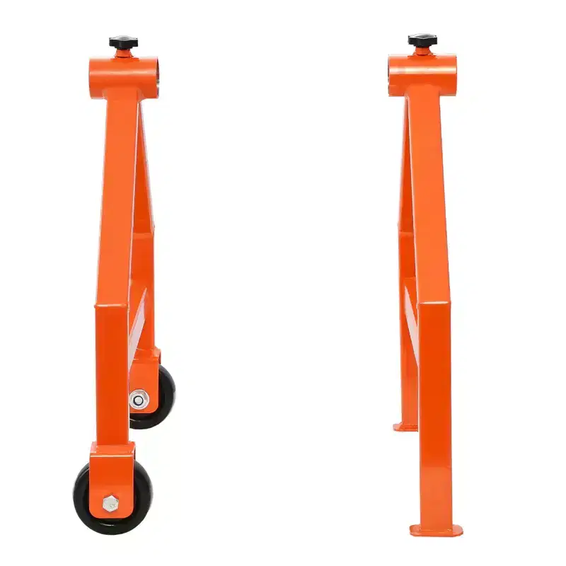 VEVOR Wire Spool Rack, 220 lbs Load Capacity, Portable Cable Caddy, Moveable Wire Rack with Wheels, Spool Holder, Up to 29.9 in Diameter,Orange