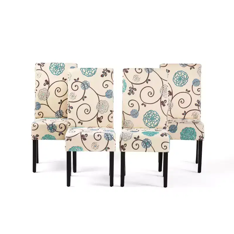 GDFStudio Pollards Contemporary 19.5 Upholstered High Back Dining Chairs (Set of 4)