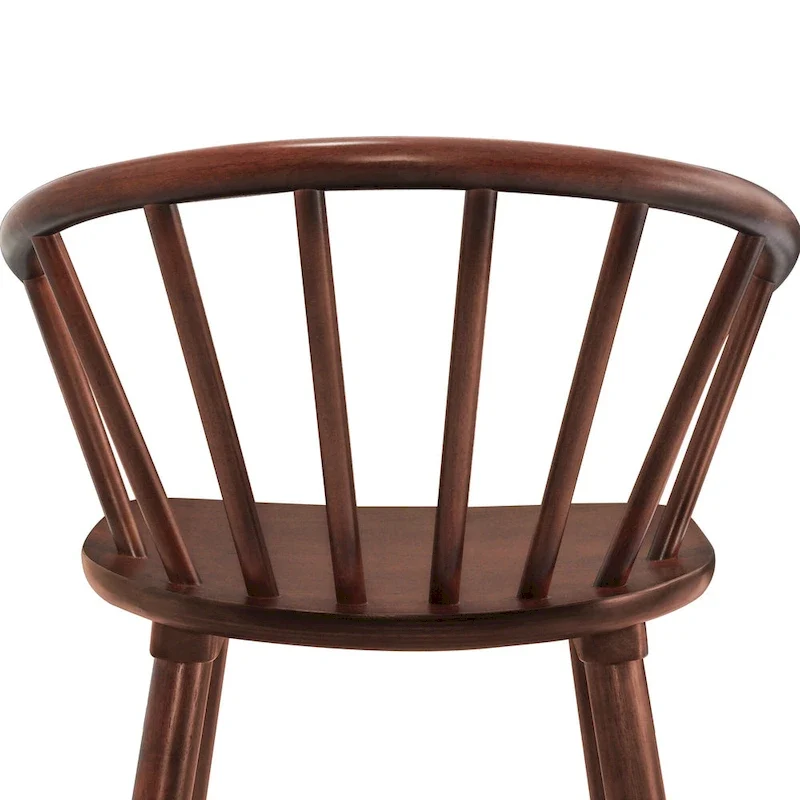 Set of 3 Counter Height Stool 24.in Bar Stools with Solid Wood Frame and Spindle Back for Kitchen Island