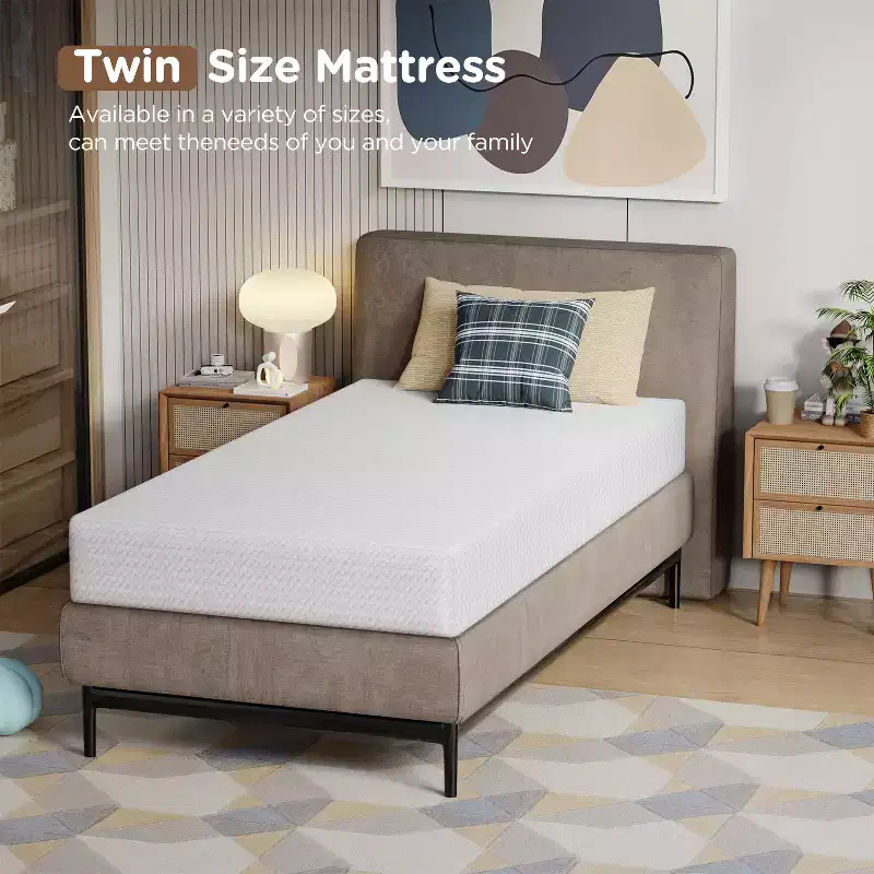 8 Inch Gel Memory Foam Mattress Medium Firmness for Cool Sleep Pressure Relief