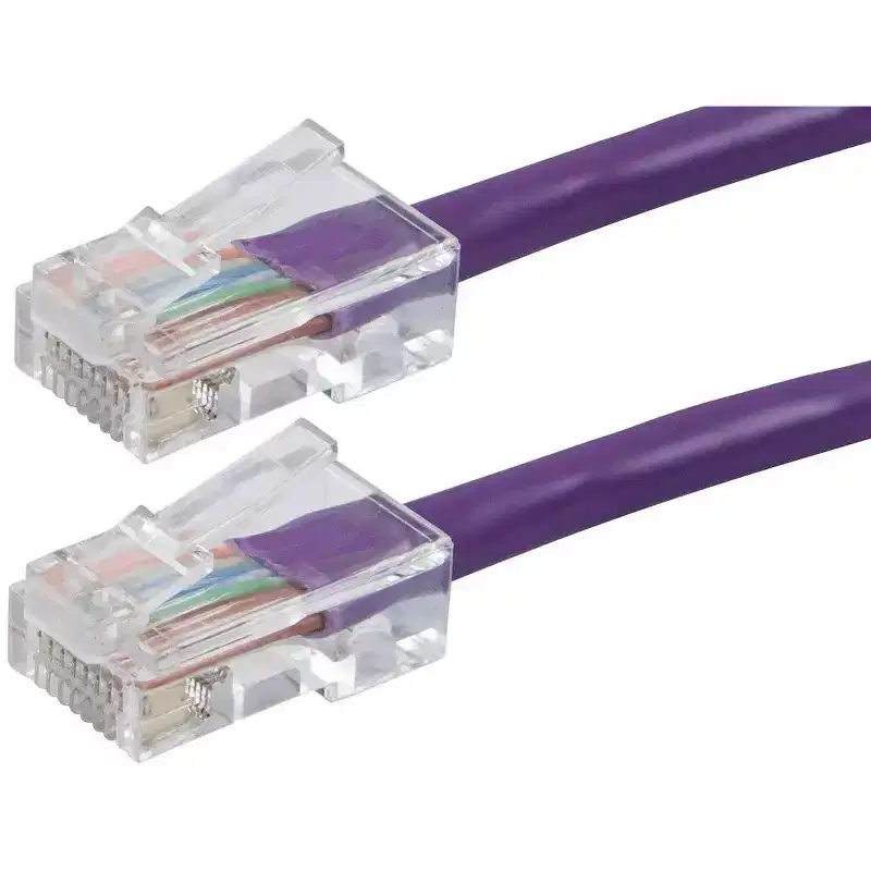 Monoprice Cat6 Ethernet Patch Cable - 1 Feet - Purple | Network Internet Cord - RJ45, Stranded, 550Mhz, UTP, Pure Bare Copper Wire, 24AWG - Zeroboot