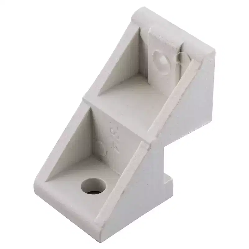 Brixwell Fixed Panel Clip Window Hardware, 1-1/8 Overall Height, 3/4 Depth, 3/16 Top Flange Thickness, Plastic Material With White Finish