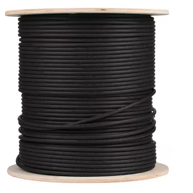 Monoprice Cat6A Ethernet Bulk Cable - 500 Feet - Black | Solid, 550MHz, F/UTP, CMR, Riser Rated, Pure Bare Copper Wire, 10G, 23AWG, (UL) (TAA)