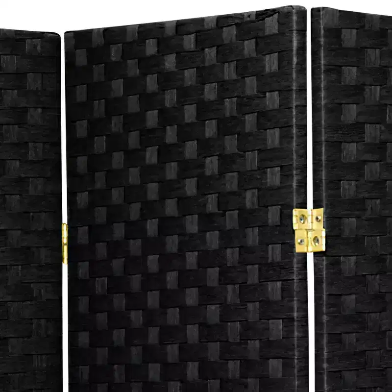 Oriental Furniture 7' Tall Woven Fiber 4 Panel Room Divider