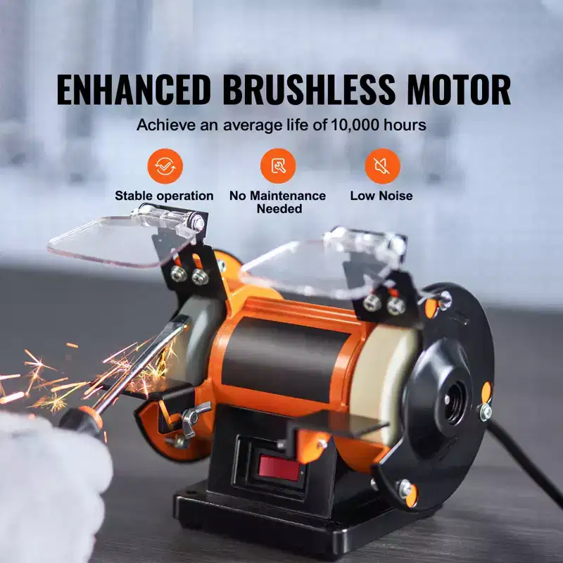 VEVOR Jewelry Polisher, Adjustable Variable Speed Bench Grinder Polishing & Buffing Machine, 3590RPM Bench Lathe Polisher