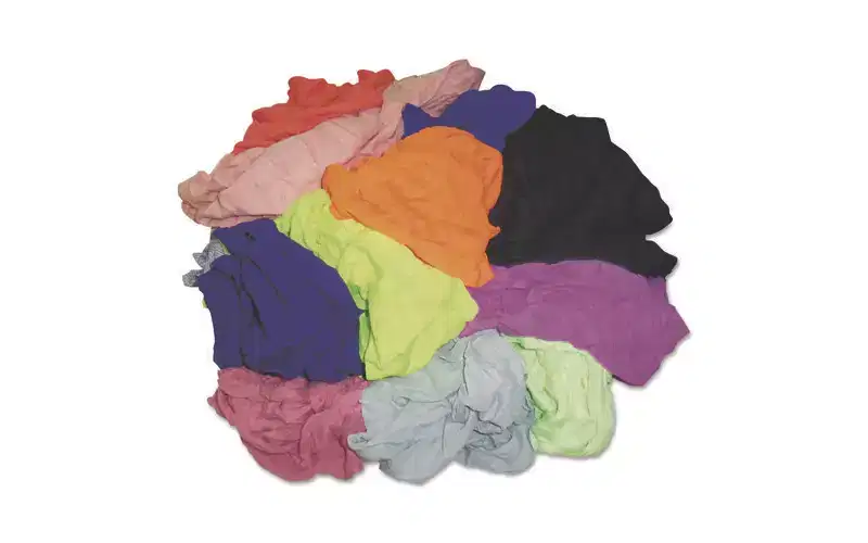 HOSPECO New Colored Knit Polo T-Shirt Rags - Assorted Colors - 10 lbs