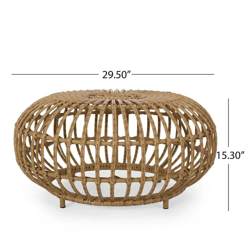 29.5 Wicker Coffee Table