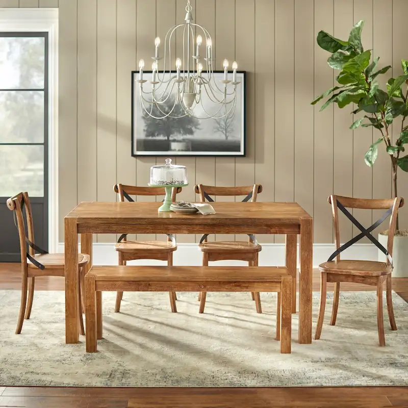 Simple Living Dominique 6-piece Dining Set with Bench