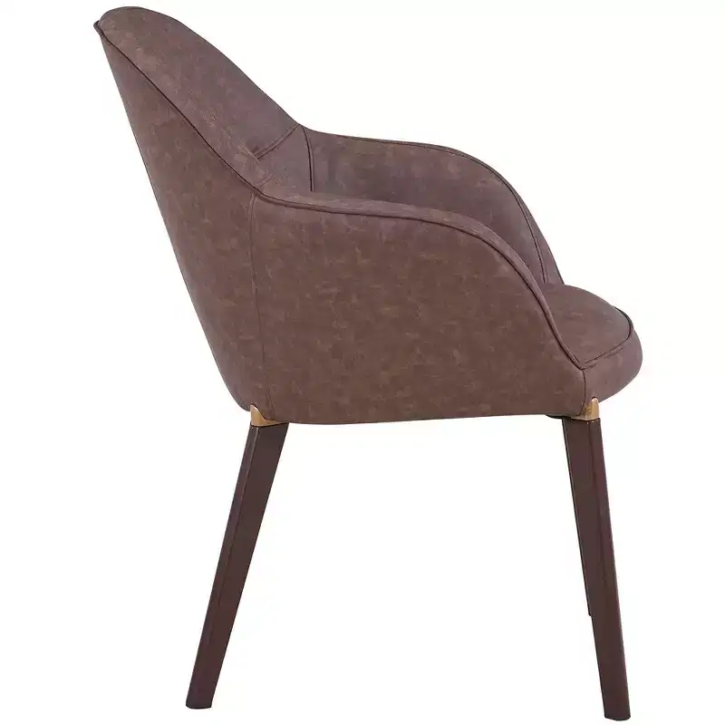 Elias Upholstered Dining Chair | Leather or Velvet Seat with Powder-Coated Legs